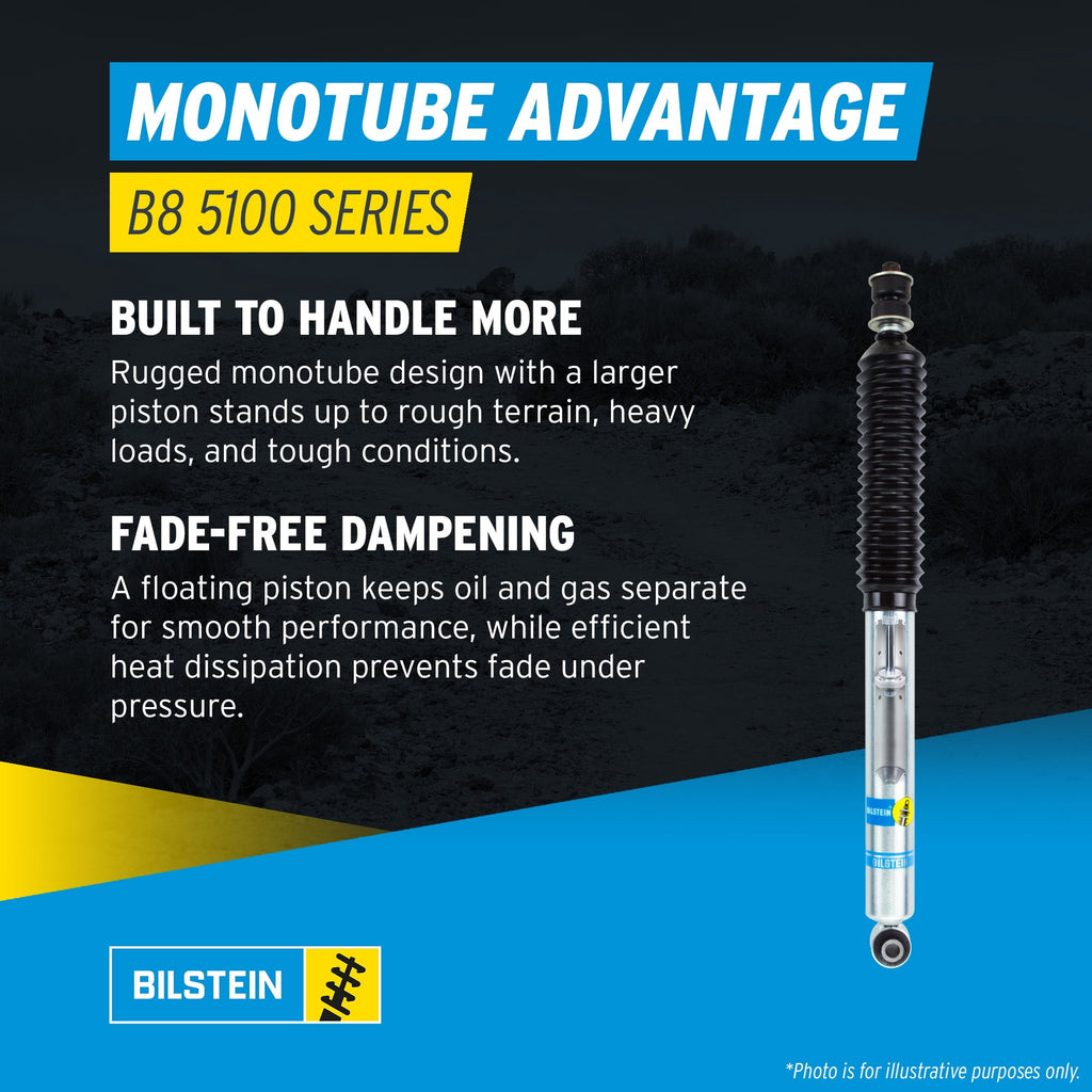 Bilstein Set of Front and Rear B8 5100 Series Shocks Compatible with 2019-2025 RAM 2500 w/o Air Suspension with 2-2.5 Front & 0-1 Rear Lift