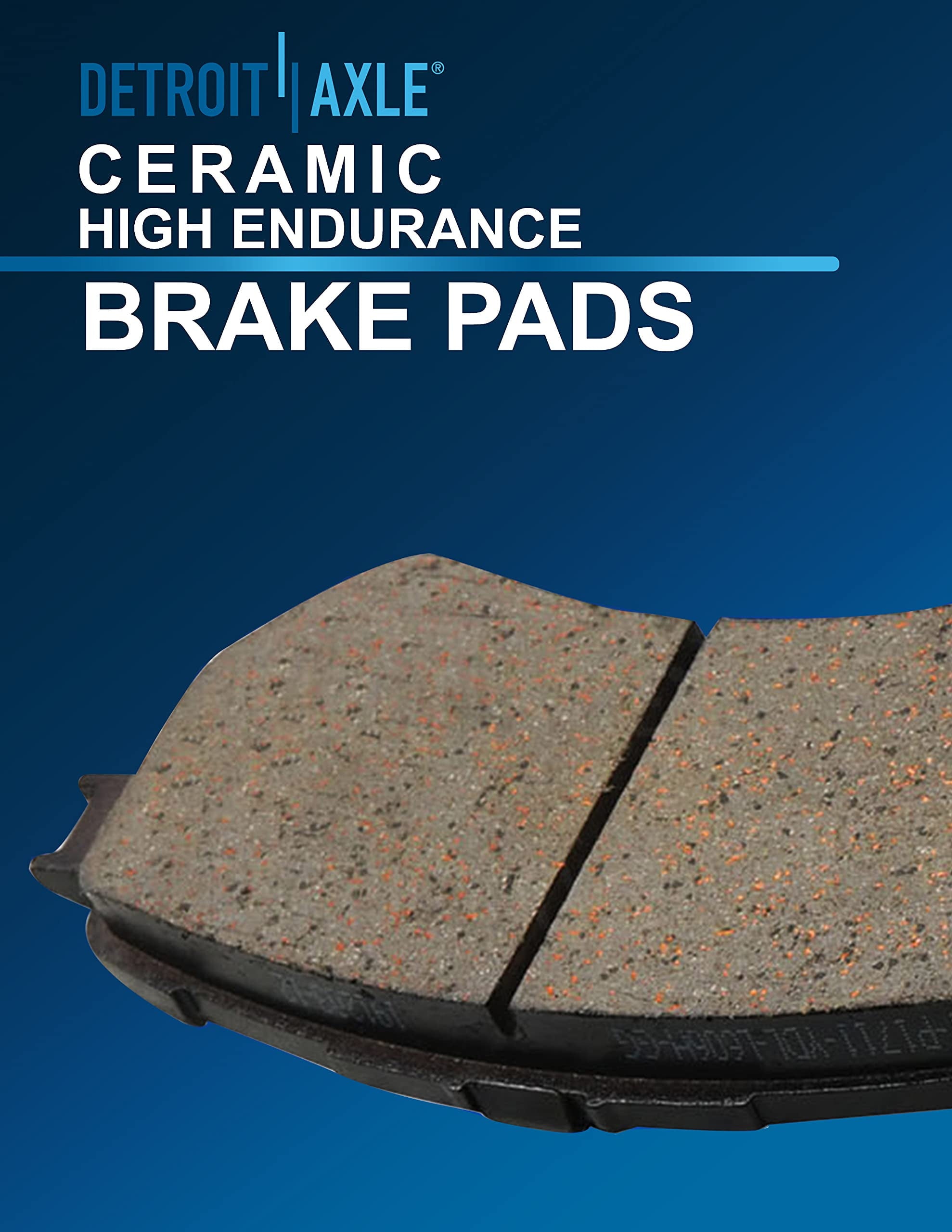 Detroit Axle - Rear Brake Kit for Chevy GMC Silverado Suburban Sierra Yukon XL 1500 Tahoe Avalanche Escalade ESV EXT Disc Brake Rotors Ceramic Brake Pads