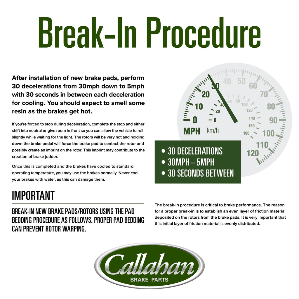 Callahan Brake Parts Brake Kit for Honda Civic 2020-2024, Honda Insight 2019-2022 Rear Drilled and Slotted Brake Rotors with Ceramic Brake Pads EBYK044636
