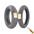 Pirelli Diablo Rosso II 120/70 ZR 17 M/C (58W) TL (K) Front & 170/60 ZR 17 M/C (72W) TL Rear Motorcycle Tires- Sport Performance for Road Use Tire Set with Keychain